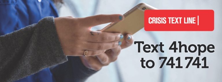 Crisis Text Line Text 4hope to 741741
